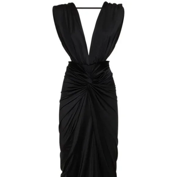 Baobab Black Plunge Dress - Picture 2 of 5